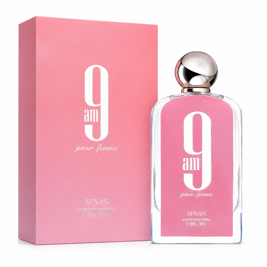 Afnan 9 AM Pour Femme Eau De Parfum, 3.4 Oz