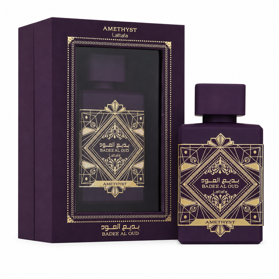 Lattafa Bade'e Al Oud Amethyst for Unisex Eau de Parfum Spray, 3.4 Ounce
