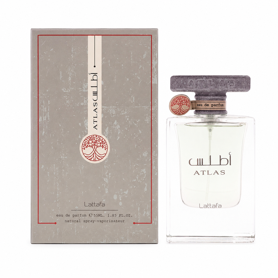 Lattafa Atlas for Unisex Eau De Parfum Spray, 1.85 Ounce